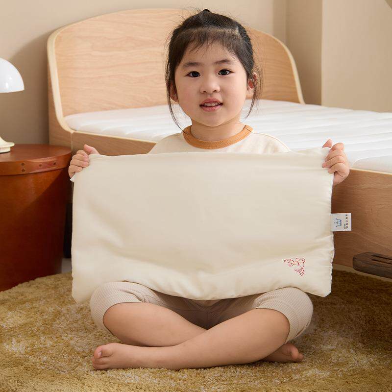 A类婴幼儿枕头蚕丝枕30*50cm儿童款薄枕芯超柔舒适刺绣锦鲤创新款