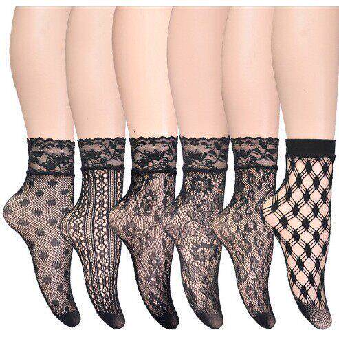 Vintage Openwork Elegant Lace Socks - 10 Pairs Of Soft,