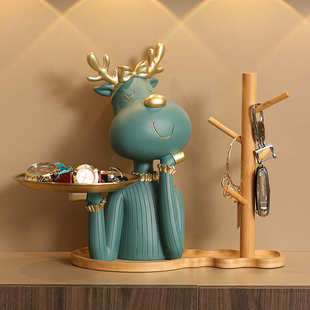 乔迁入户鞋柜装饰品轻奢感小众钥匙收纳玄关摆件托盘家居客厅