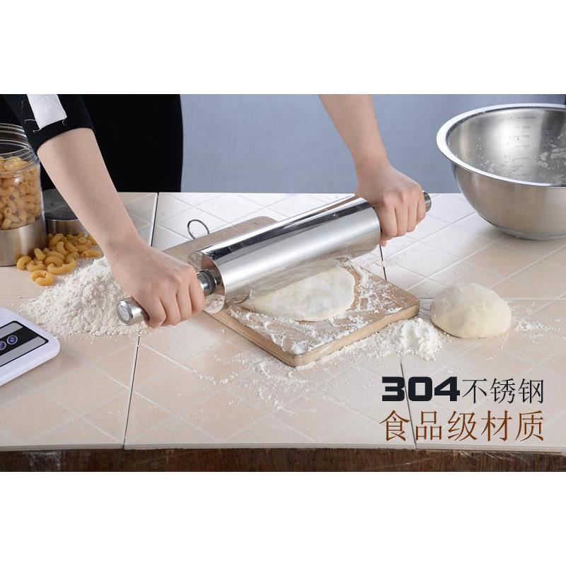 304不锈钢滚轴擀面棍烘焙DIY擀面棍压面棍滚轴翻糖走锤做饼擀面棍