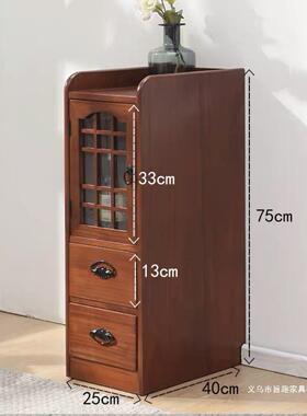 20储/2530cm实夹缝收纳柜开门/床头柜抽QUA屉式厨房缝木隙物柜多