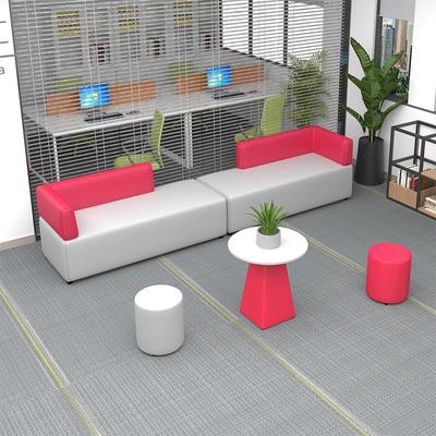 办公室红色沙发银行大堂前台会客接待等候区卡座休息区图书馆大厅