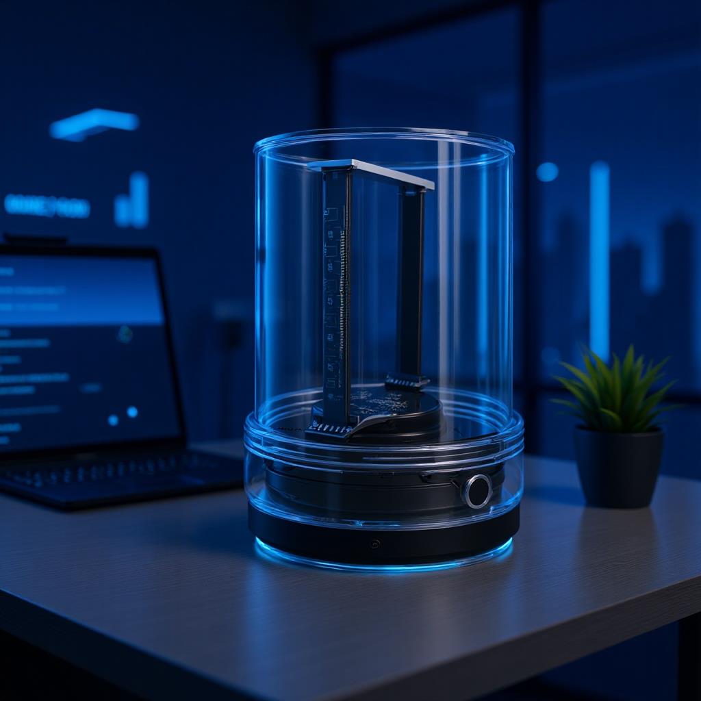 酒吧引流神器360度19厘米吊挂3D全息风扇LED裸眼3D广告机旋转灯箱