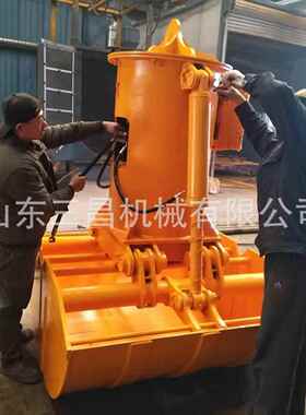 双瓣液压旋转贝型挖斗河道清淤垂直贝壳斗卸沙卸煤斗矿山栅栏斗