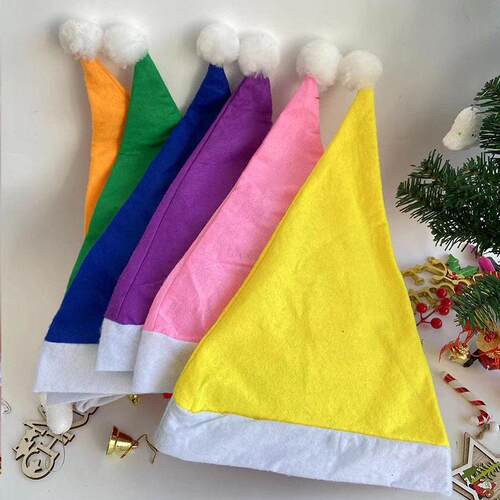 彩圣诞帽colorful adult Party cap Christmas hat clothing hat