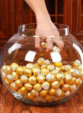 7K1大号球形玻璃罐带盖密封防潮陈皮茶叶小青柑储存罐商用透明展