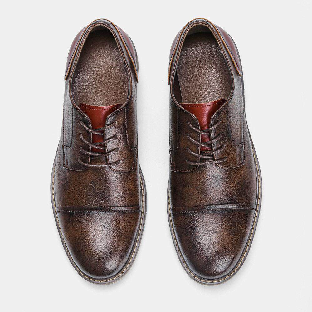 restoring ancient ways big yards leather shoes 覆古大码男鞋