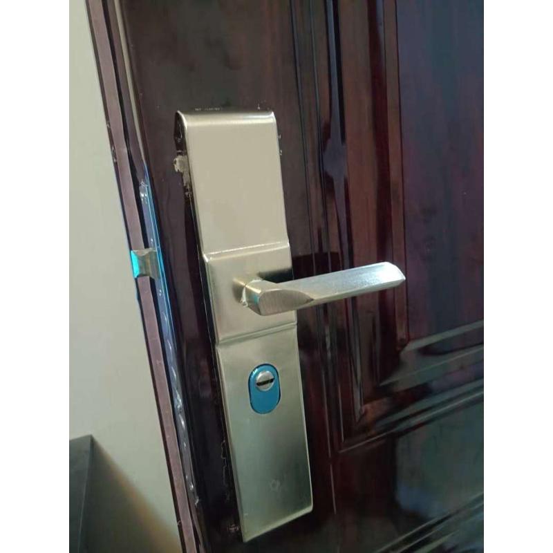 防盗门把手不锈钢通用型门锁套装面板家用大门配件防盗锁手柄老式
