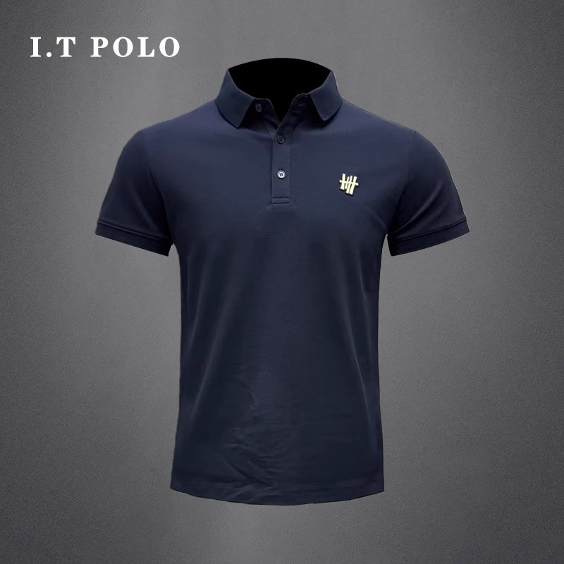 I.T POLO 专柜~夏季短袖POLO衫男时尚修身刺绣高级休闲T恤打底衫