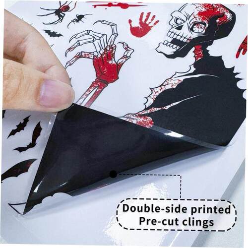Halloween decoration skull window sticker static sticker万圣