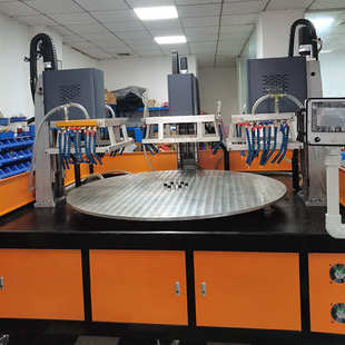 鑫一机械多头转盘式伺服钻孔攻牙机圆盘式三机头自动钻攻机厂家