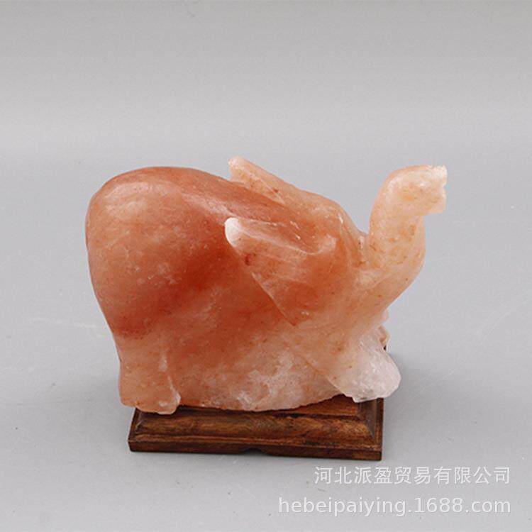 厂家喜马拉雅盐水晶灯大象造型水晶盐灯玫瑰盐灯装饰台灯可选