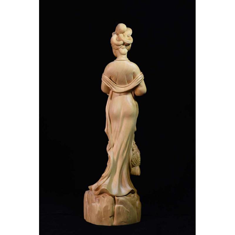 摆件木雕小叶寿桃麻姑献寿工艺品人物木雕黄杨摆件木雕木雕