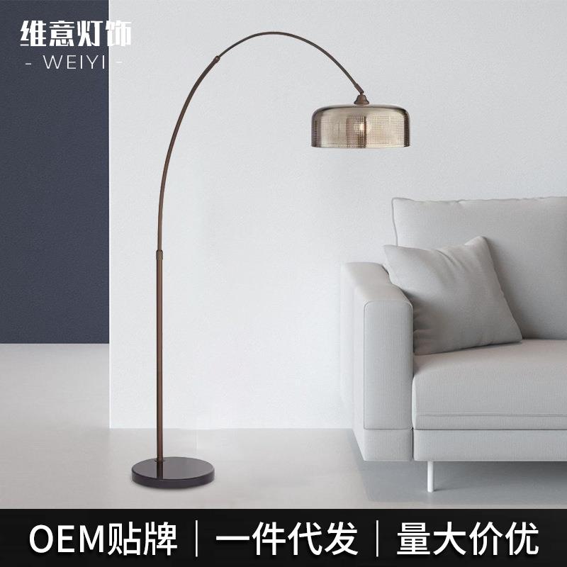 弯曲北欧铁艺创意餐厅客厅落地灯现代精美设计师样板房落地灯