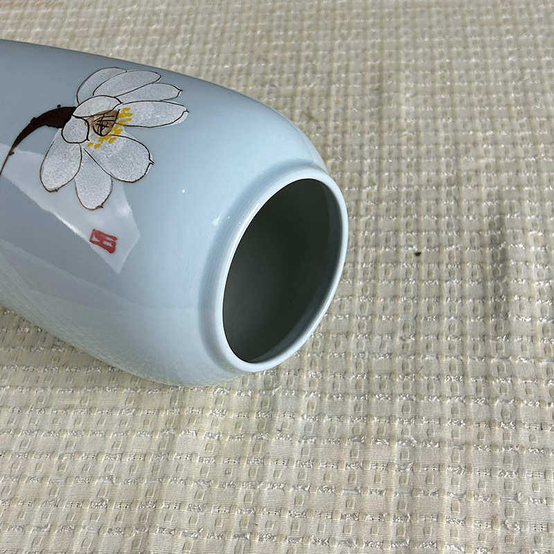 客厅玄关装饰品色釉摆件手绘花瓶插花景德镇陶瓷别墅样板房餐桌,家居饰品,花瓶,淘宝优惠券,粉丝福利购,淘宝优惠卷