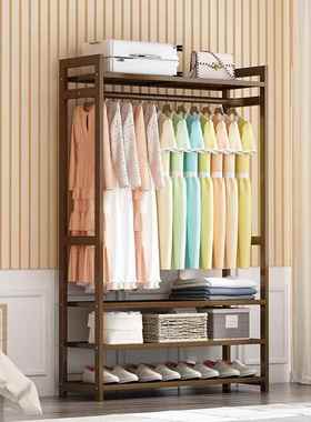 衣简帽架卧代室简衣柜现约家用衣柜落QYE地挂衣架子收纳易衣服包