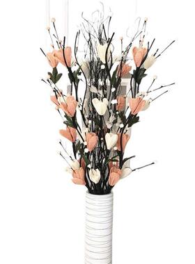 假花仿真花摆设客厅红浆果落地式插花干花花束欧式高装饰花艺摆件