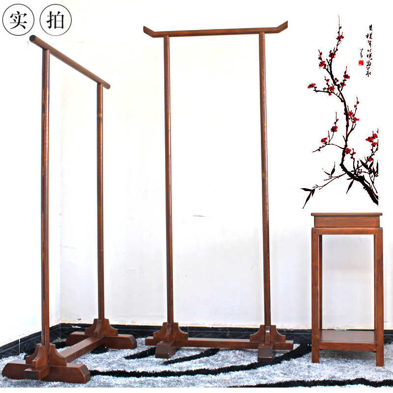 服装展示架落地衣帽架中式挂衣架禅意婚纱礼服陈列展架民宿酒店架
