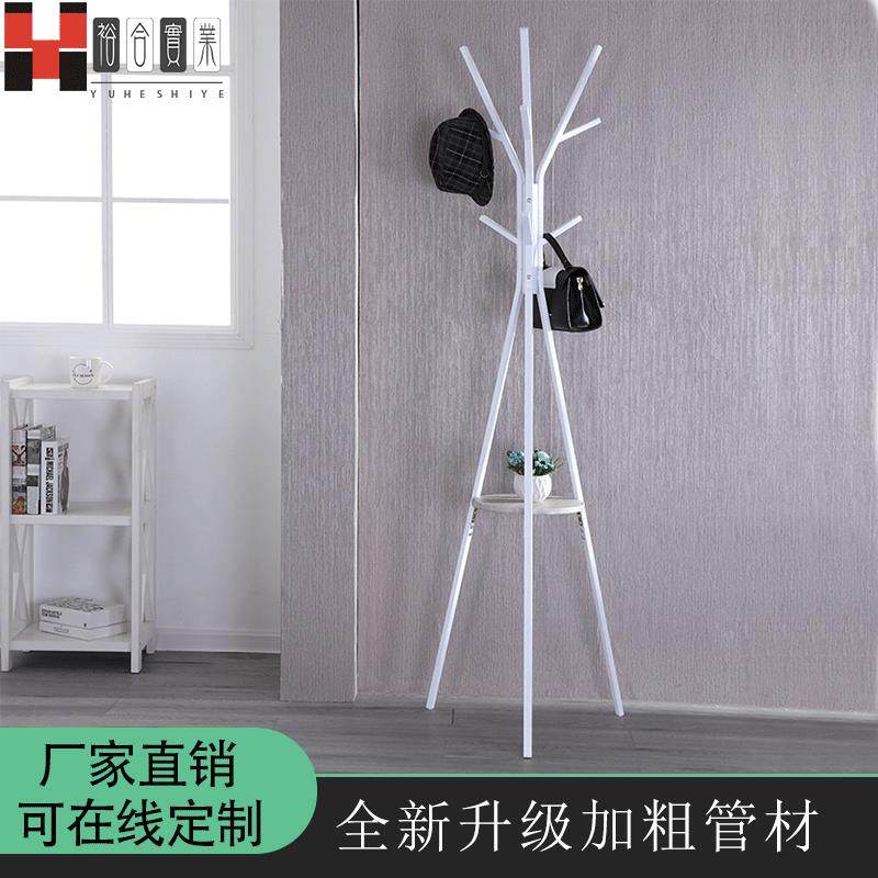 衣帽架现代简约客厅卧室挂衣架铁艺烤漆落地挂衣架家用简易衣帽架