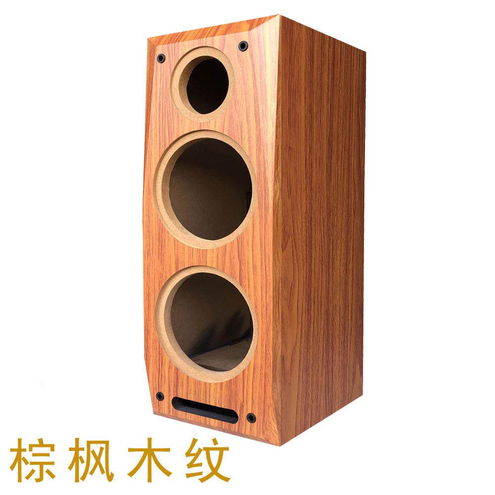 双6.5寸三分频迷宫型木质音箱空箱体低中音4寸高音响汽车喇叭外壳