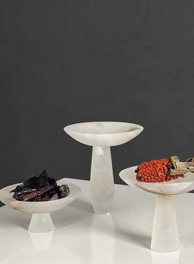 轻BBF西班牙云石装意饰托奢盘摆件现代收纳果盘大创理石置物盘摆