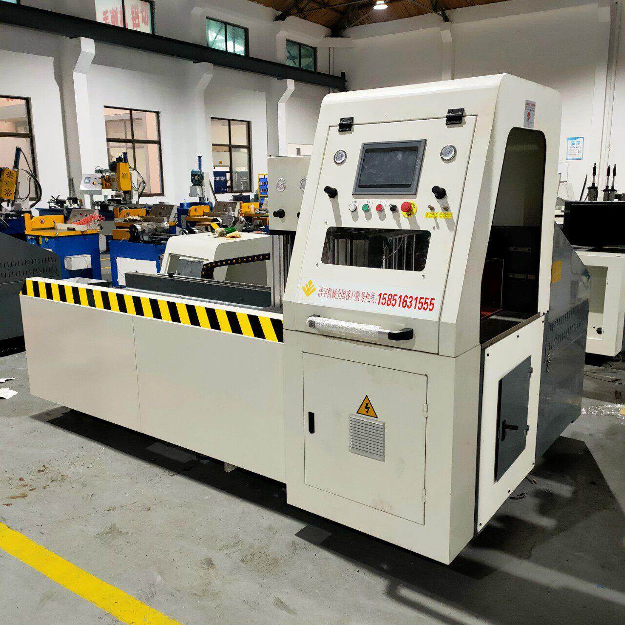 全自动双伺服铜铝型材横式铝切机HY455CNC2A型数控铝切机切割机