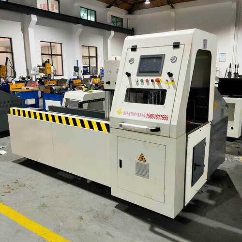 全自动双伺服铜铝型材横式铝切机HY455CNC2A型数控铝切机切割机