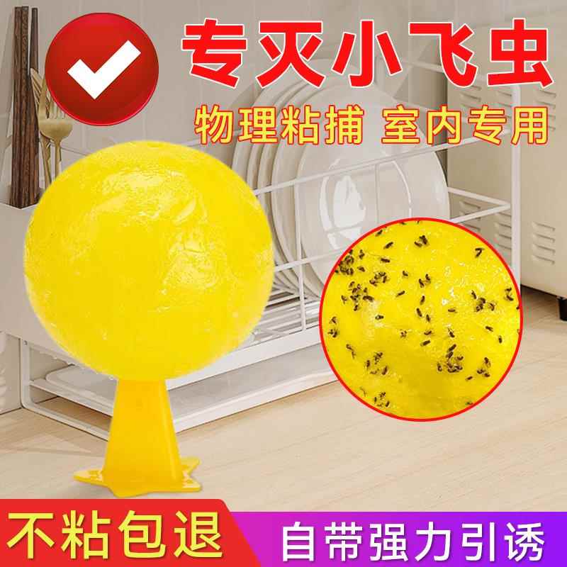 灭果蝇诱捕器室内小飞虫灭杀神器家用厨房水果店驱蚊虫贴粘苍蝇球