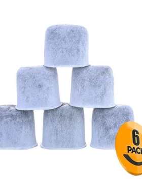 6包 Keurig Breville BWF100 滤芯咖啡机无纺布竹炭椰壳活性炭包