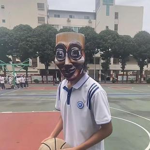 AI山海经面具头套纸模型tungtungsahur木头人手工折纸通通哥玩具