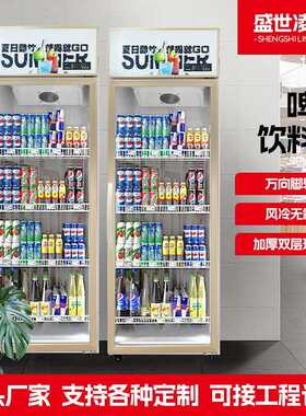 啤酒饮料柜双层玻璃单门双门饮料柜商用冷柜立式啤酒冷藏柜商业用