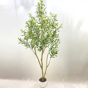 1.8m橄榄树大型绿植仿真树摆件家居客厅阳台落地假植物盆栽造景树