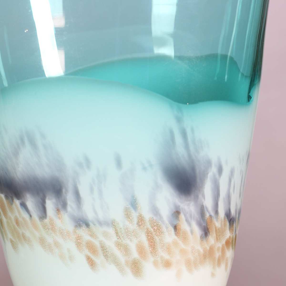 现代轻奢彩色玻璃花瓶果盘果娄吹制工艺品室内酒店装饰艺术插花瓶