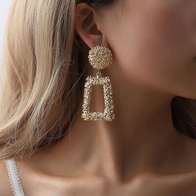 Matte earrings personalized trapezoidal long earrings