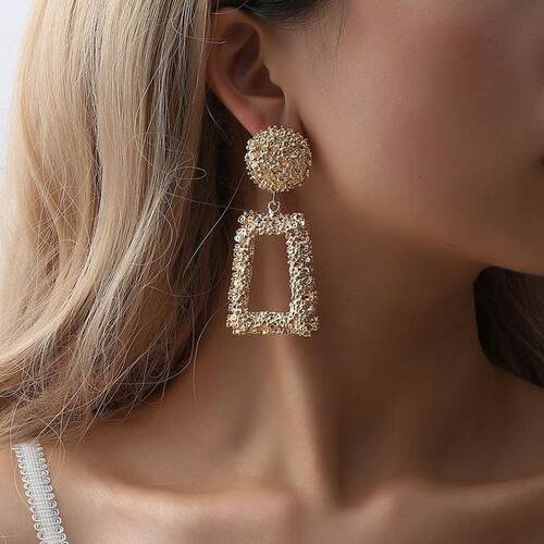 Matte earrings personalized trapezoidal long earrings