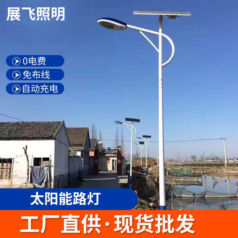 新农村太阳能路灯6米全套带杆户外道照明灯超亮太阳能灯