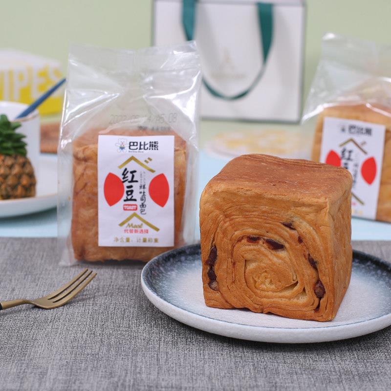 巴比熊红豆鲜吐司手撕面包整箱华夫饼儿童早餐面包蛋糕点休闲零食