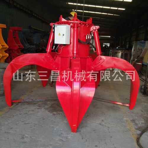 工业废料生活垃圾8吨5瓣行车梅花抓抓钢器三昌机械供应