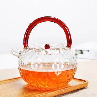 锤纹耐高温提梁玻璃壶电陶炉耐热煮茶壶直火加热烧水壶泡茶水茶具