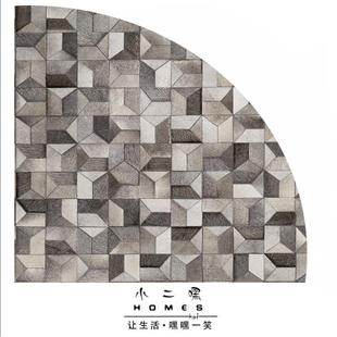 新款 纳维现代简单异形角形毯客厅三卧室亚入口 扇形角地地毯斯堪