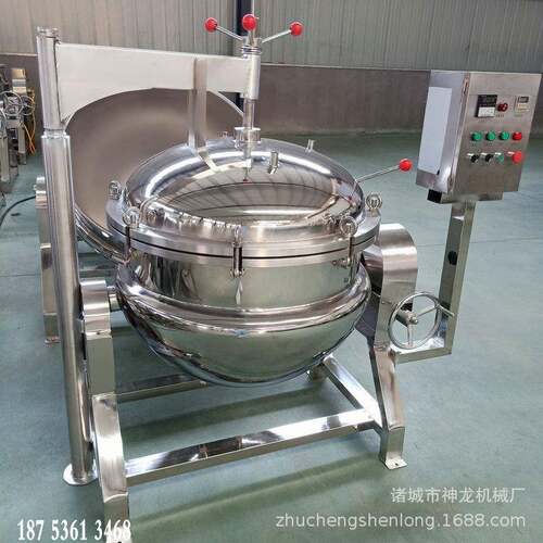厂家生产肉类食品蒸煮熬制夹层锅高温高压夹层锅可倾蒸汽锅