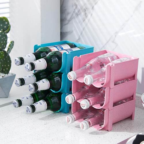 Stackable Refrigerator Beer and Beverage Organizer, Kitchen