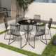 铁艺户外桌椅组合庭院花园桌椅白色阳台咖啡厅外摆茶几椅露台家用