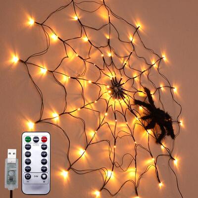 Halloween LED lights Spider web lights atmosphere lights