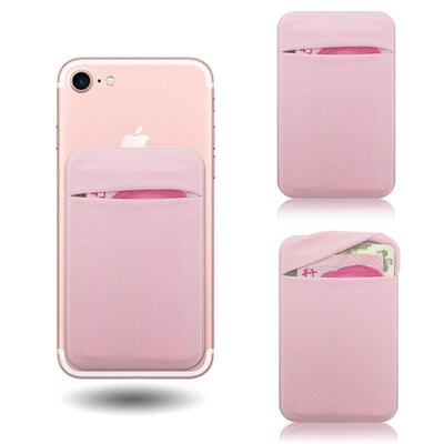 Men Sticker Pocket Wallet Case Card Holder for Cell Phone