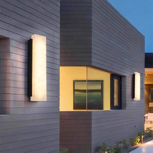 外户外壁灯现代简约仿云石台大厅别墅大门锈口室阳老山led不钢围