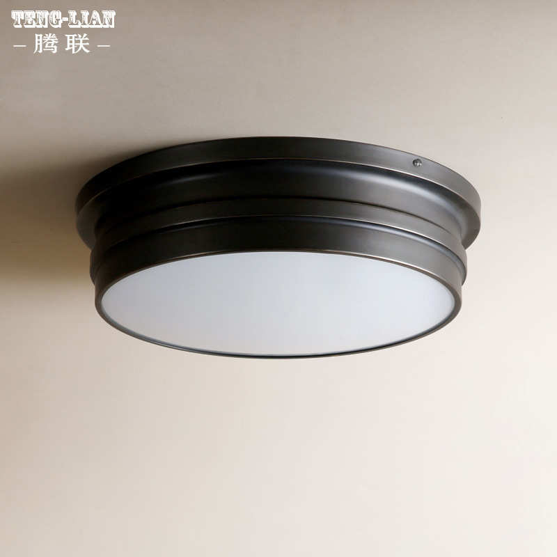 全铜简约吸顶灯美式书房卧室餐厅过道楼梯灯饰简美大气阳台灯具