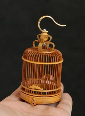 精品纯手工精工制作竹丝小虫笼竹林黄蛉笼子鸣虫具茶室小摆件鸟笼