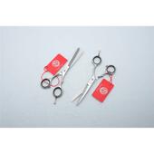 银色剪平美发牙.打紫龙刘海组合寸5理发剪刀薄对称套装 剪剪柄剪5