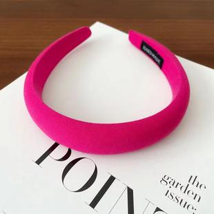 白色发捆发箍女款 高颅顶发旅头箍女洗脸压发发卡发窟头饰 2024新款